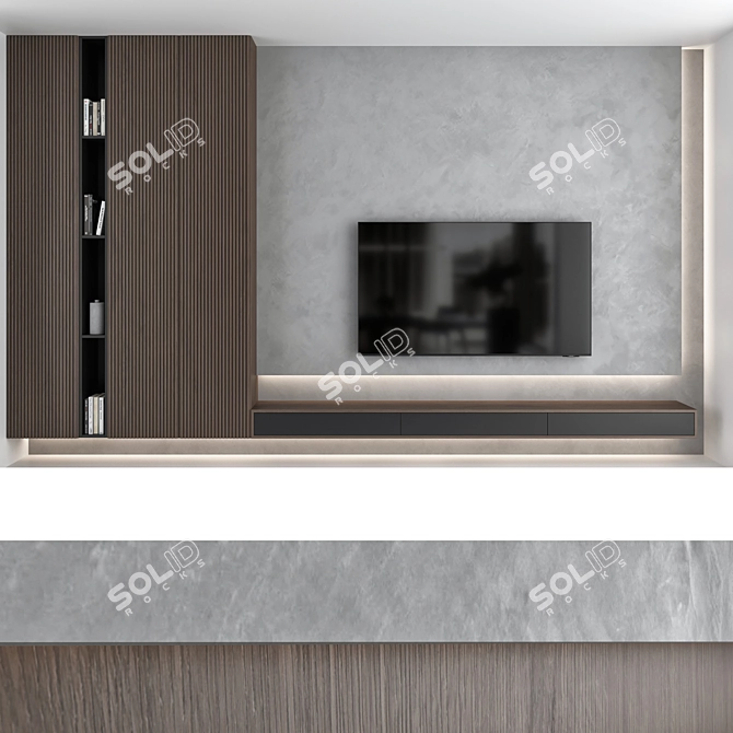 Title: Luxury TV Wall Set for Stunning Home Entertainment 3D model image 4