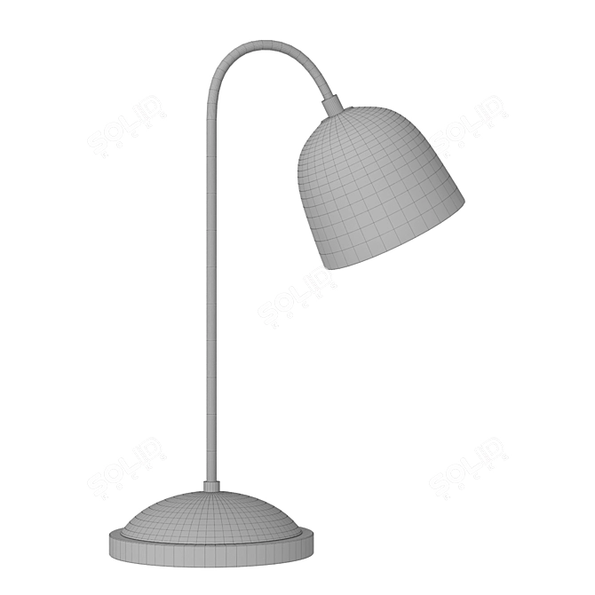 Elegant Metal Table Lamp 3D model image 3