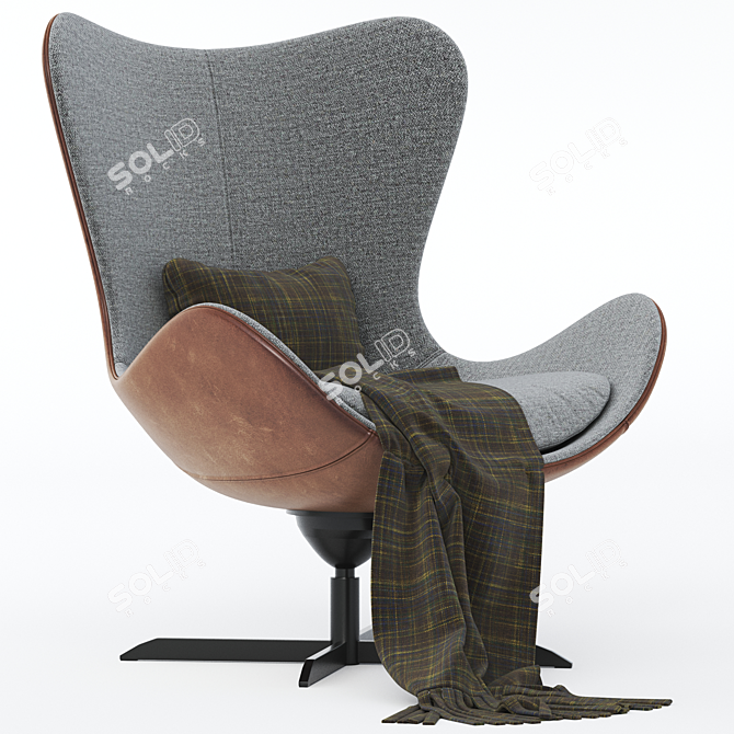 Modern Comfort Lazy Armchair 3D model image 1