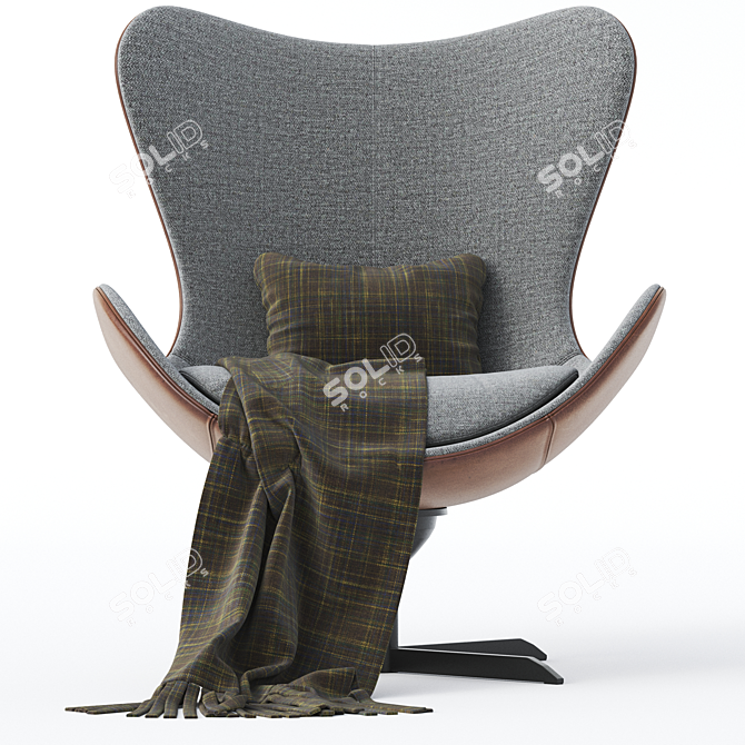 Modern Comfort Lazy Armchair 3D model image 2