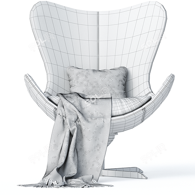 Modern Comfort Lazy Armchair 3D model image 4