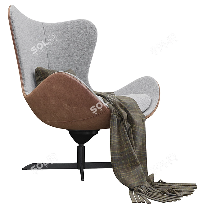 Modern Comfort Lazy Armchair 3D model image 5