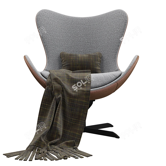 Modern Comfort Lazy Armchair 3D model image 6