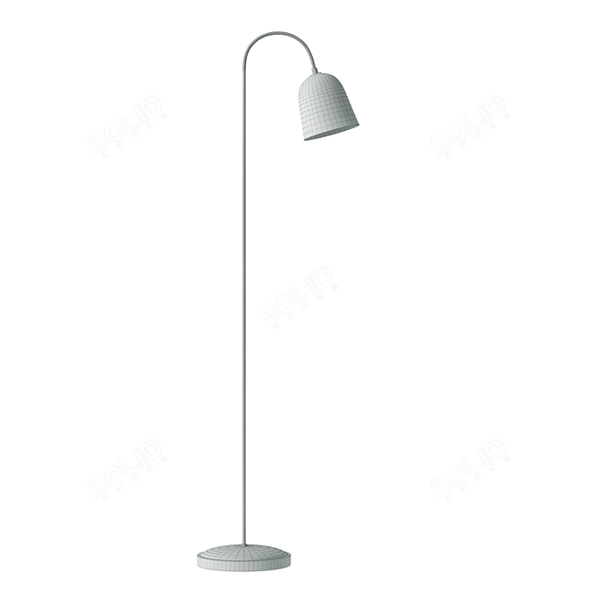 Elegant Glass Floor Lamp 3D model image 3