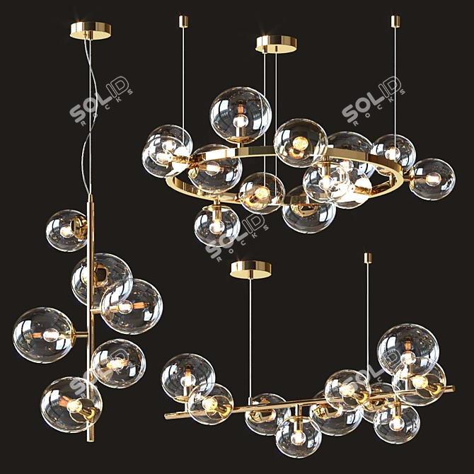 Odeon Light Tovi Pendant Collection 3D model image 2