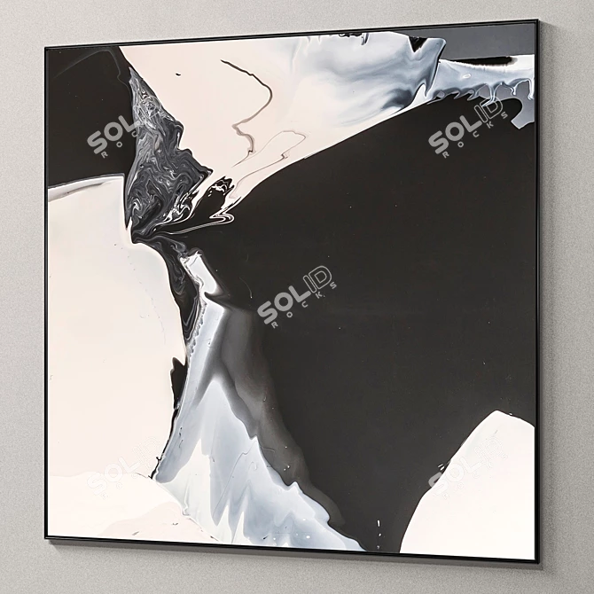 Abstract Plaster Square Frames 3D model image 5