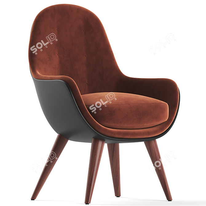 Dena Modern Lounge Chair 3D model image 1