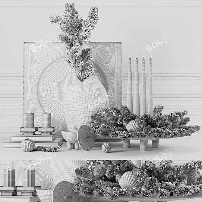 Modern Decor Set: Sumo Vase, Duck Tray, Sculpt Art 3D model image 3