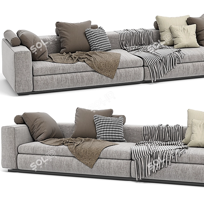 Modern design Minotti Leonard Sofa 3D model image 2