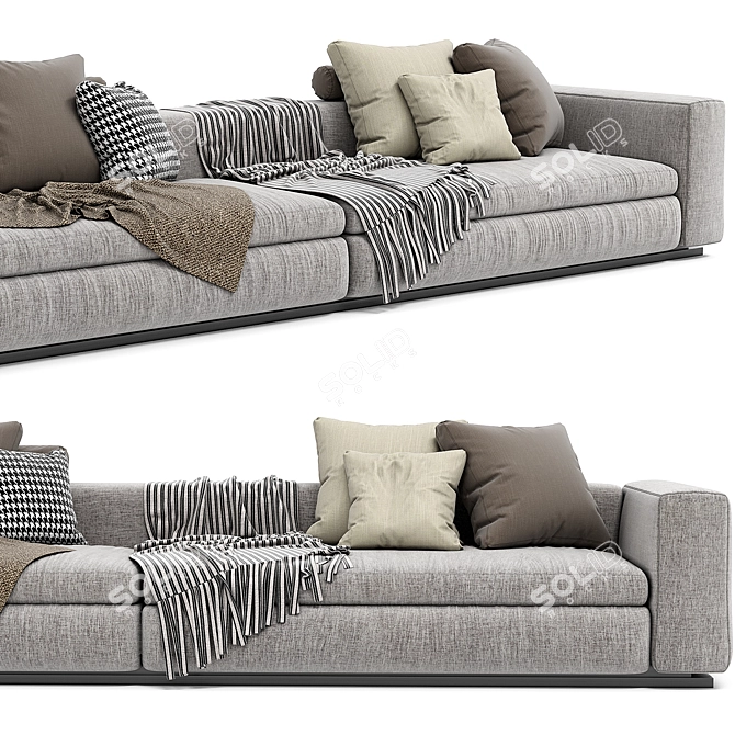 Modern design Minotti Leonard Sofa 3D model image 3