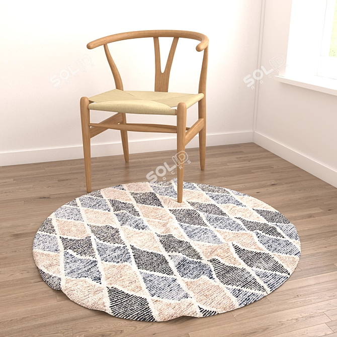 Round Rugs Set: Versatile and Realistic 3D Models 3D model image 6