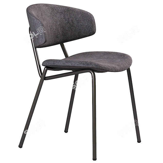 Sophia Padded Chair: Modern Comfort for your Space 3D model image 2