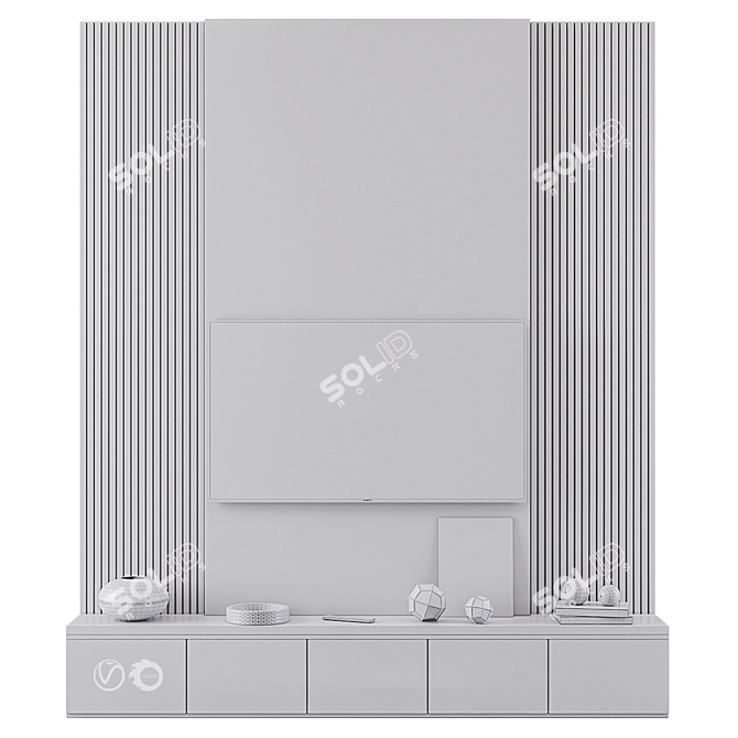 Title: Modern TV Wall Mount 3D model image 3