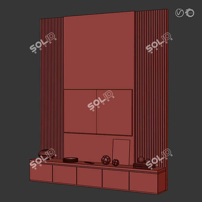 Title: Modern TV Wall Mount 3D model image 5