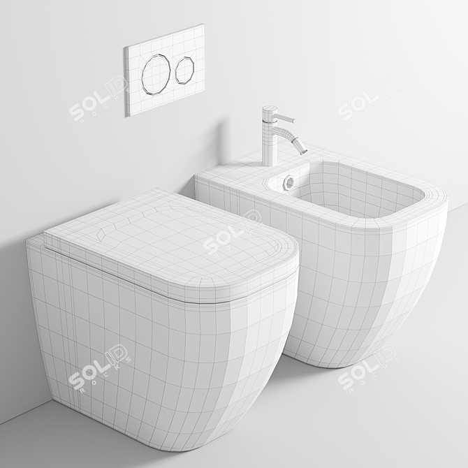 Galassia Meg11 Pro Floorstanding WC: Elegant and Reliable 3D model image 3