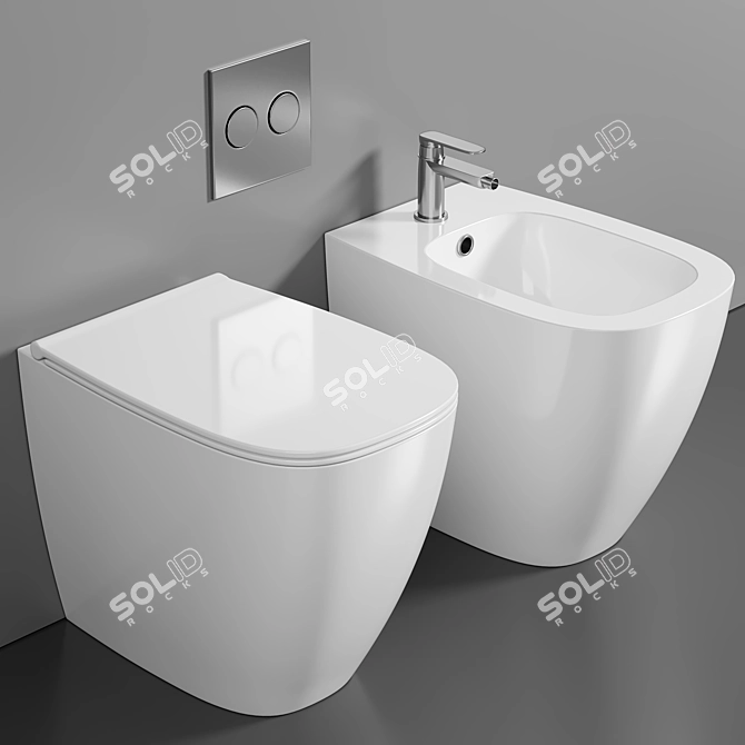 Genesis Floorstanding WC: Innovative Design & Quality Craftsmanship 3D model image 1