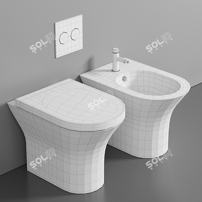 Roca Nexo Bidet - Modern & Stylish 3D model image 3