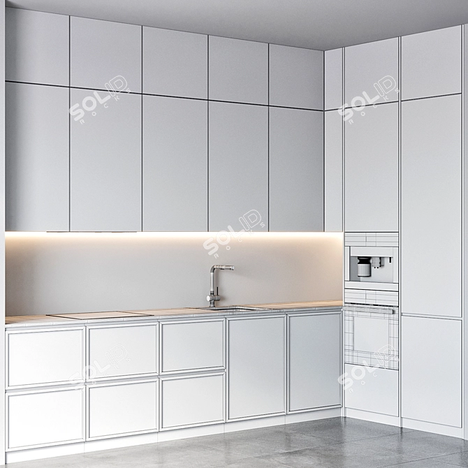 Miele Kitchen 60: Perfectly Designed for Efficiency 3D model image 5