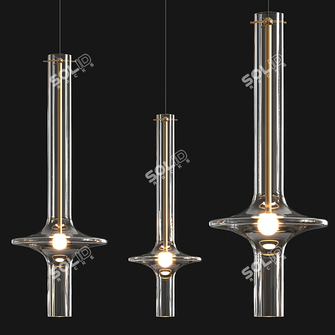 Modern Pendant Light Fixture by Usona 3D model image 1