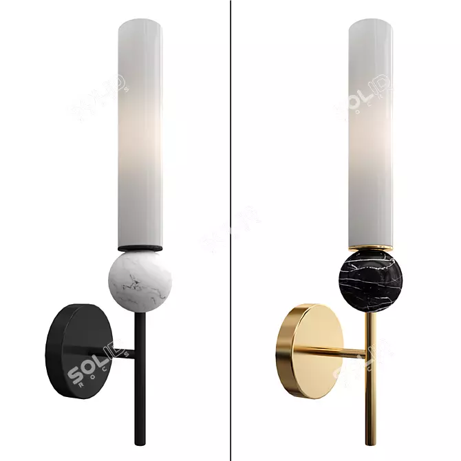 Graceful LED Wall Lamp 3D model image 1