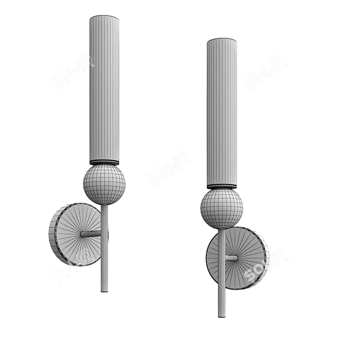 Graceful LED Wall Lamp 3D model image 3