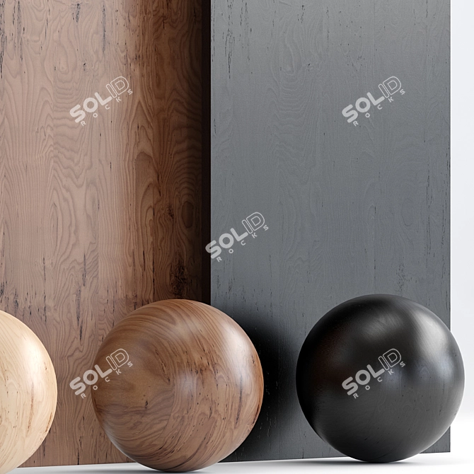 Natural Wood 19 - Triple Material 3D model image 5