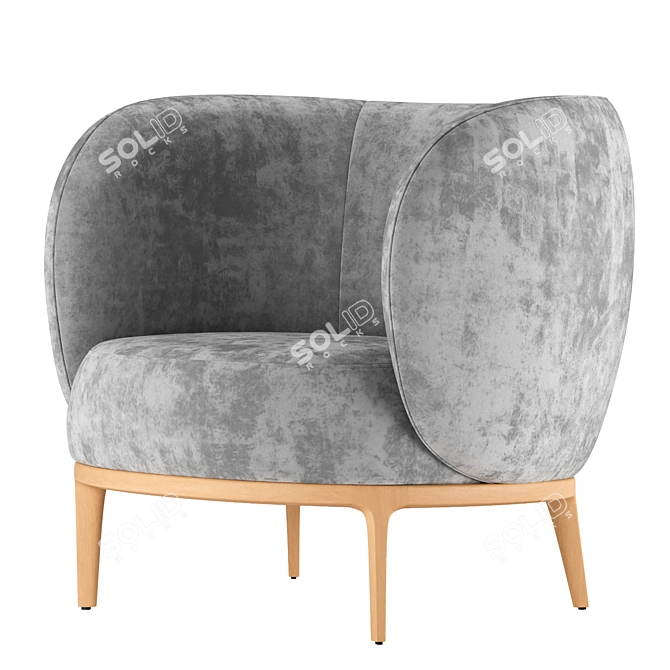 Modern Cozy Cosona Armchair 3D model image 1