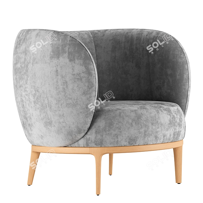 Modern Cozy Cosona Armchair 3D model image 2