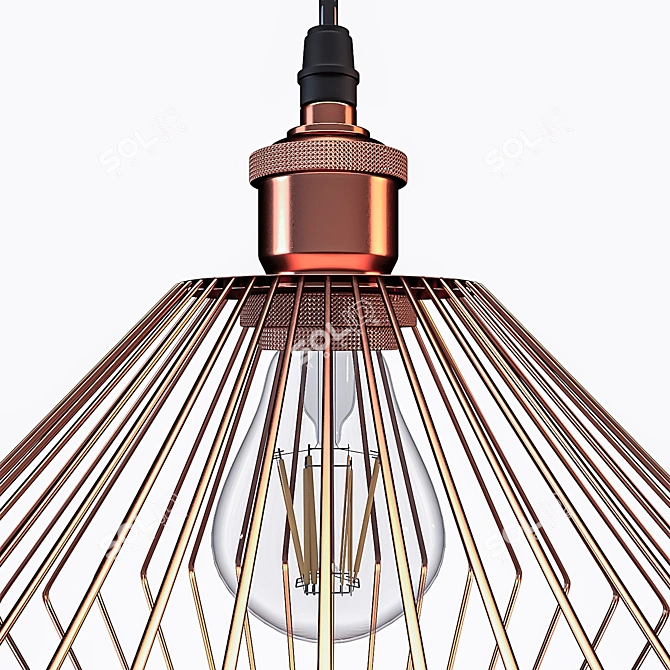 Wire Cage Pendant Light 3D model image 5