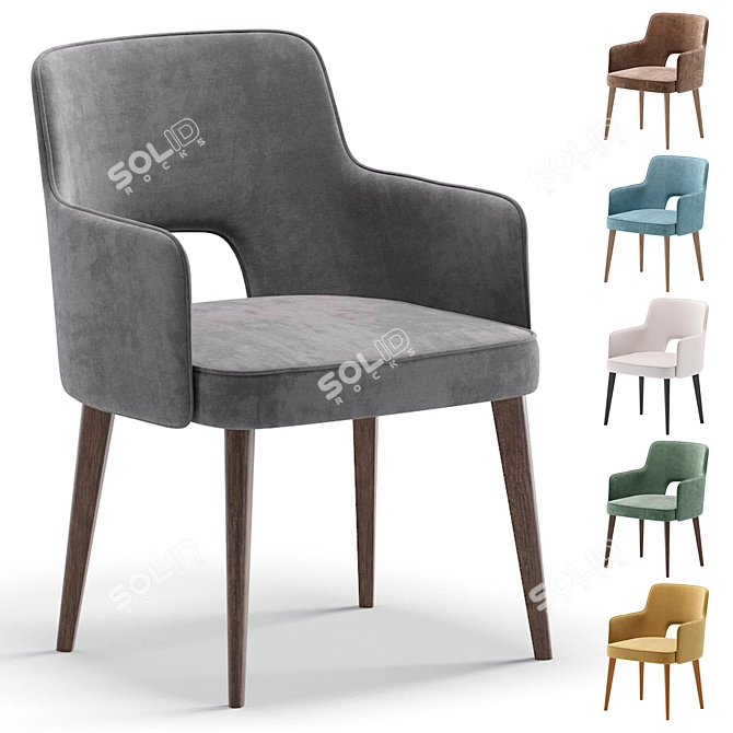 Natuzzi Editions Plettro CE04: Stylish Armchair 3D model image 1