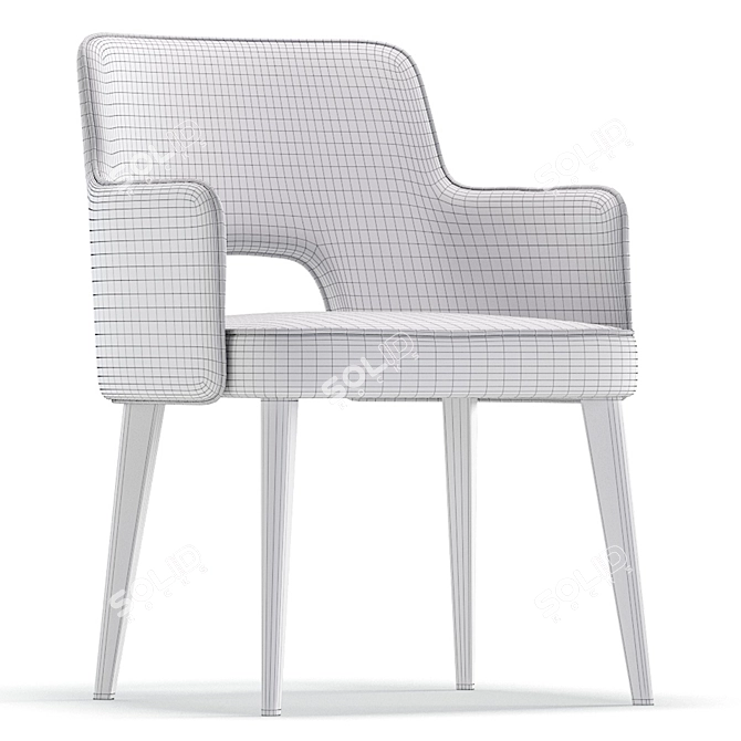 Natuzzi Editions Plettro CE04: Stylish Armchair 3D model image 7