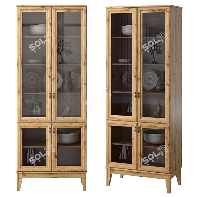 Sleek 454 Display Cabinet 3D model image 1