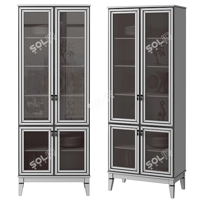 Sleek 454 Display Cabinet 3D model image 2