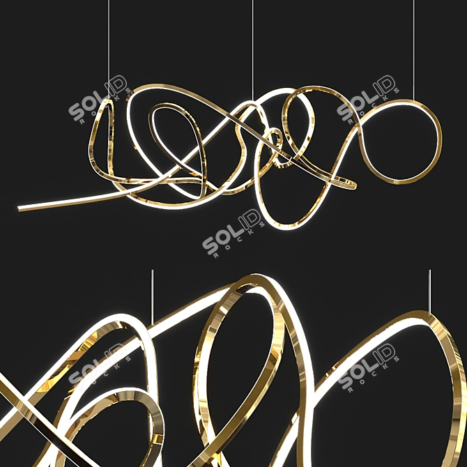 Inari LED Pendant: Sleek and Stylish 3D model image 1