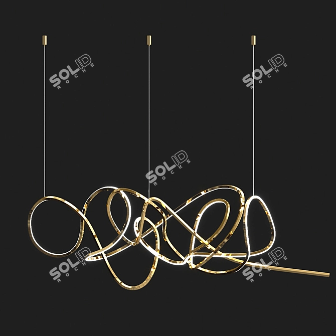 Inari LED Pendant: Sleek and Stylish 3D model image 2