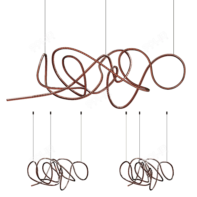 Inari LED Pendant: Sleek and Stylish 3D model image 3