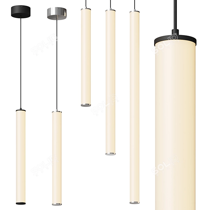 Sleek Caden LED Pendant 3D model image 5