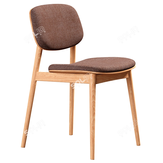 Lando Mid Century Dining Chair with Corona3 Render 3D model image 3