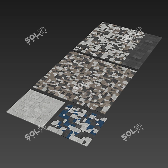 Modular Puzzle Tile - Mutina Collection 3D model image 6