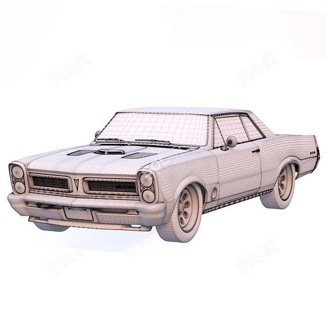 Classic 1965 Pontiac GTO 3D Model 3D model image 3