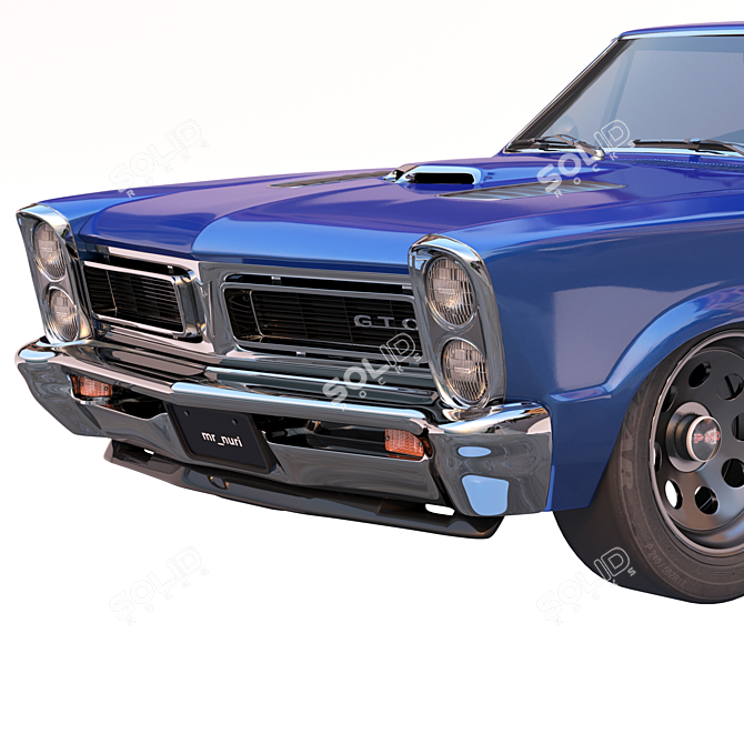 Classic 1965 Pontiac GTO 3D Model 3D model image 4