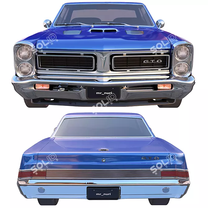 Classic 1965 Pontiac GTO 3D Model 3D model image 5