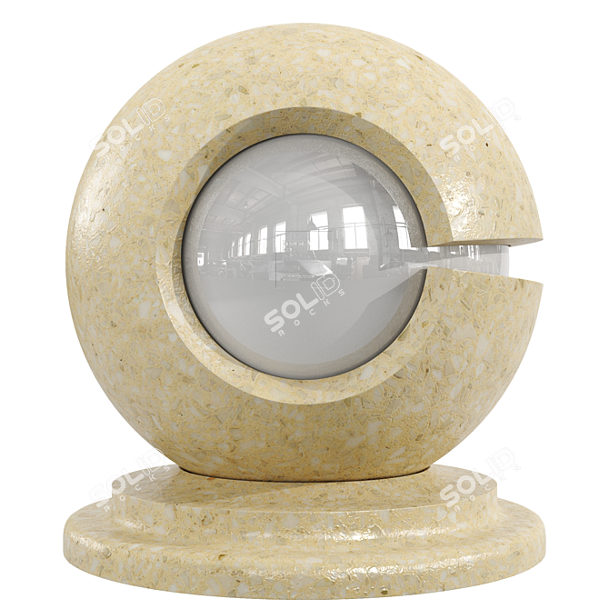 Elegant Terrazzo Marble Tiles 3D model image 3