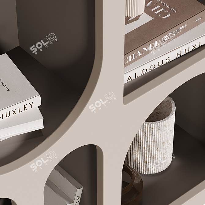Contemporary Pine Bookcase: Archy La Redoute 3D model image 2