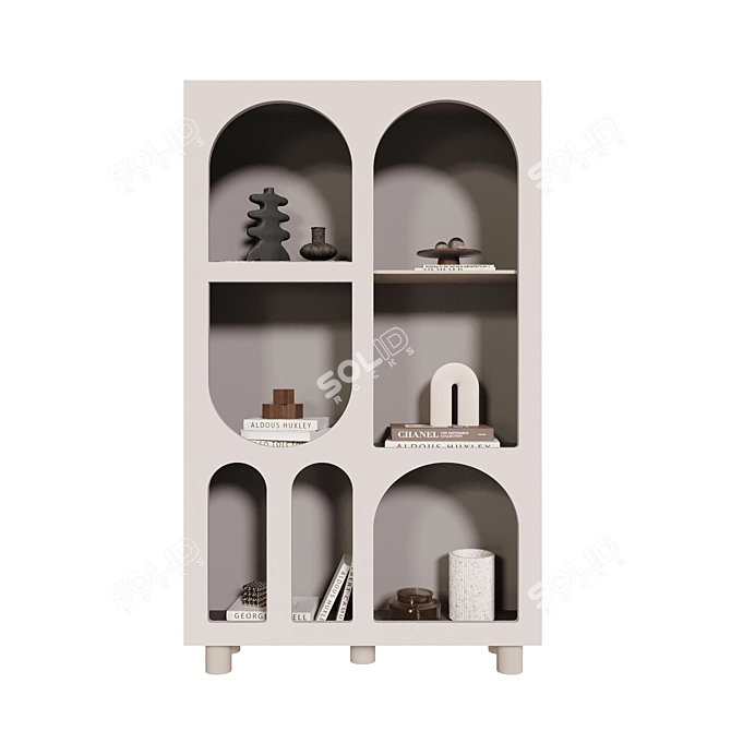 Contemporary Pine Bookcase: Archy La Redoute 3D model image 4