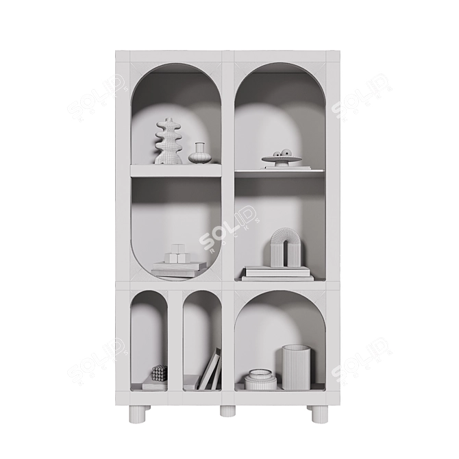 Contemporary Pine Bookcase: Archy La Redoute 3D model image 5