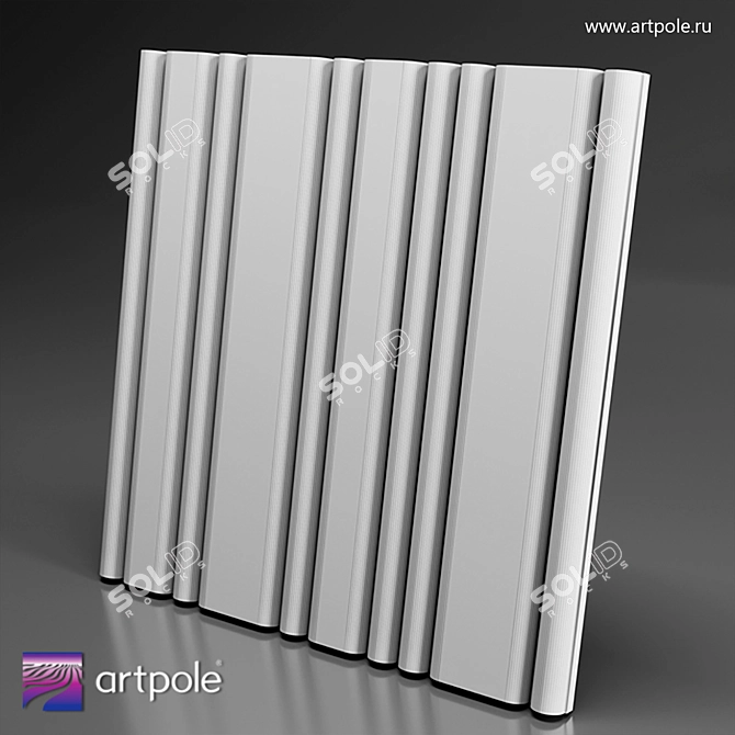 OM 3D Panel STEP: Premium Gypsum 600x600mm 3D model image 2