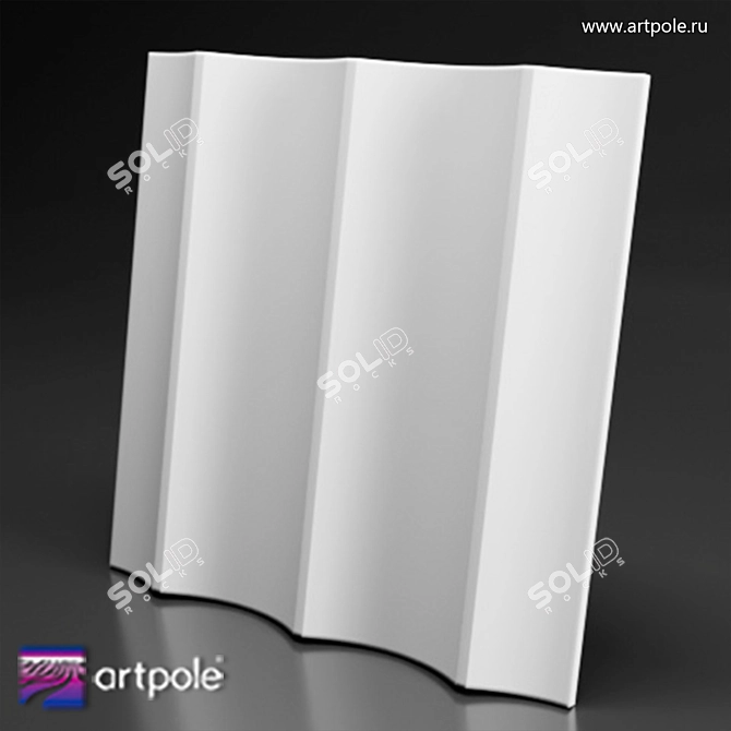 Afina Big 3D Gypsum Panel - Stunning Design Elements 3D model image 1