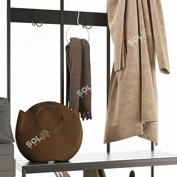 Modern Entryway Organizer Set - Ikea Pinnig 3D model image 3