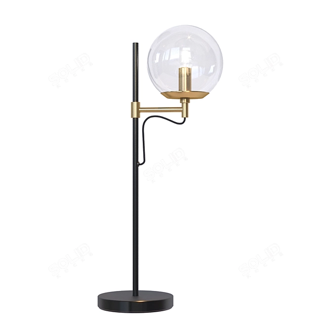 Elegant Metal Table Lamp 3D model image 1
